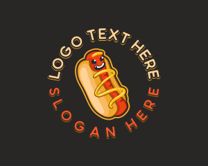 Food Cart - Hotdog Sandwich Snack logo design