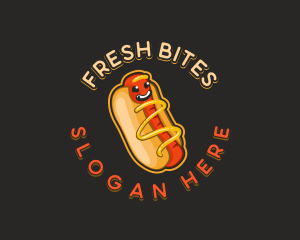 Sandwich - Hotdog Sandwich Snack logo design