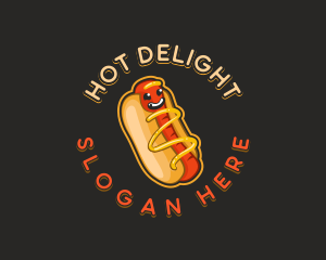 Hot Dog - Hot Dog Sandwich Snack logo design