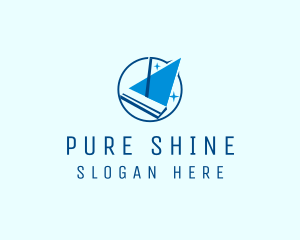 Clean - Mop Cleaning Service logo design