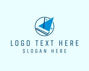 Sweeping - Mop Cleaning Service logo design
