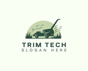 Trimmer - Landscaping Grass Mower logo design