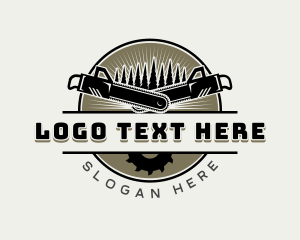 Logging - Chainsaw Tree Logging logo design