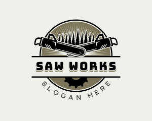 Chainsaw - Chainsaw Tree Logging logo design