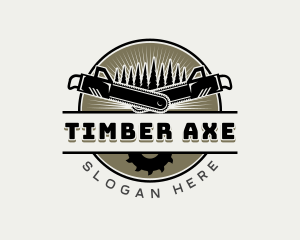 Chainsaw Tree Logging logo design