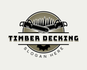 Chainsaw Tree Logging logo design