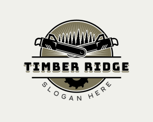 Logging - Chainsaw Tree Logging logo design