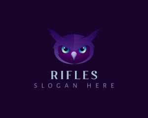 Owl Eyes Bird Logo