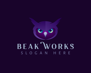 Beak - Owl Eyes Bird logo design