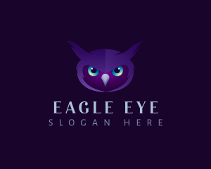 Owl Eyes Bird logo design