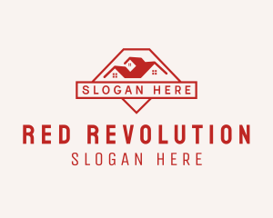 Red House Roofing  logo design