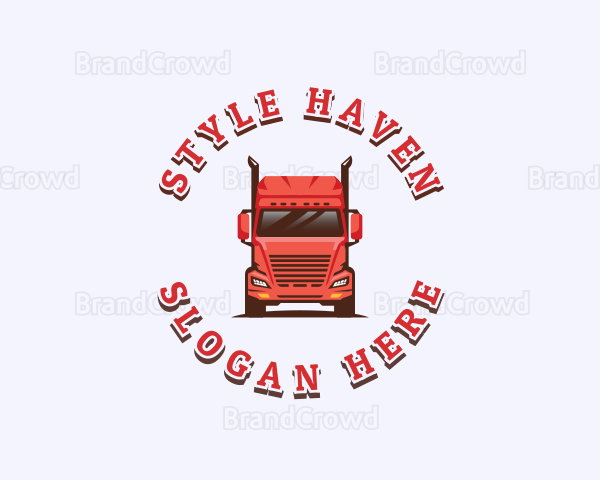 Logistics Cargo Truck Logo