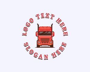 Courier - Logistics Cargo Truck logo design