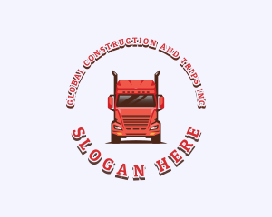 Logistics Cargo Truck Logo