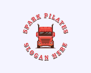 Logistics Cargo Truck Logo