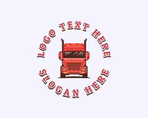 Logistics Cargo Truck Logo