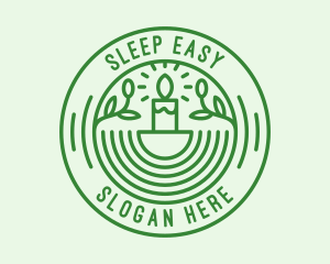 Green Eco Natural Candle logo design