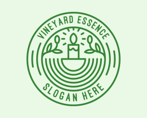 Green Eco Natural Candle logo design