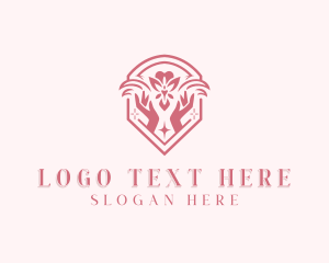 Yogi - Flower Wellness Hands Spa logo design