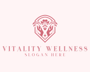 Flower Wellness Hands Spa logo design