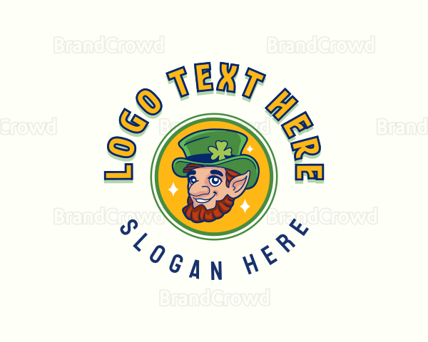 Hat Leprechaun Clover Logo