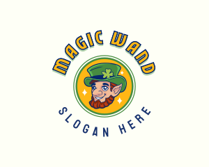 Hat Leprechaun Clover logo design