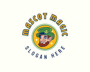 Hat Leprechaun Clover logo design