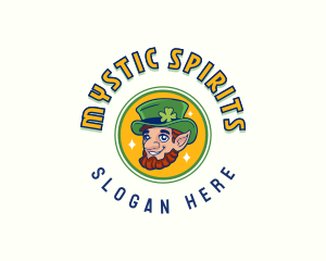 Hat Leprechaun Clover logo design