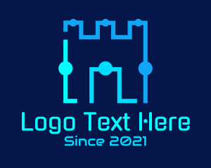 Blue - Castle Tech Circle logo design