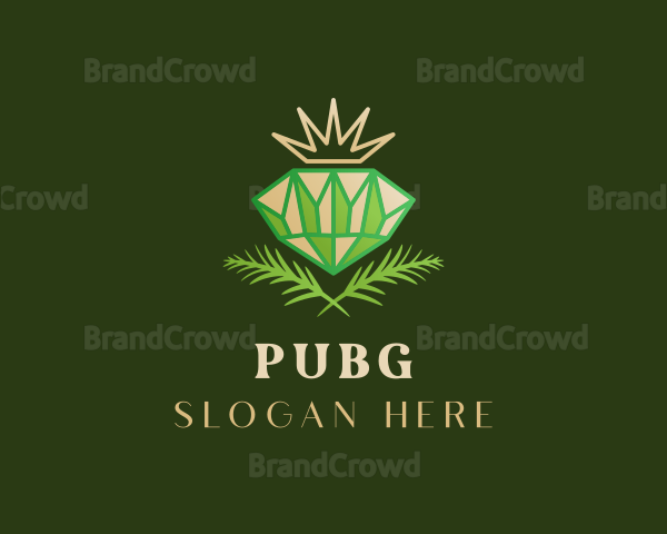 Green Diamond Crown Logo