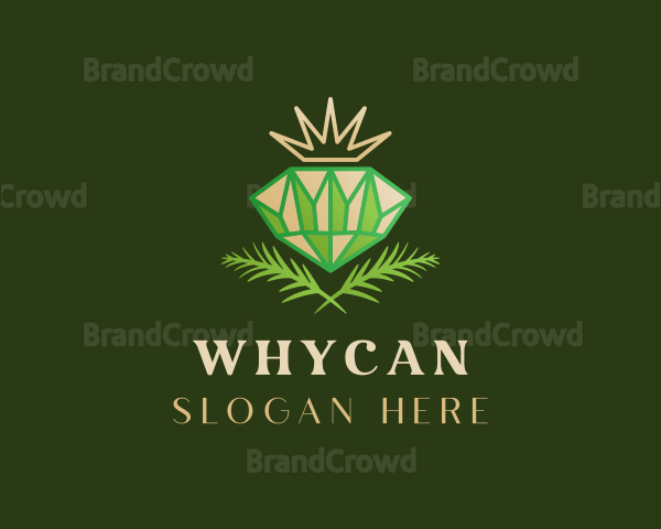 Green Diamond Crown Logo