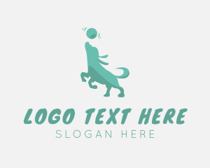 Green - Playing Pet Dog logo design