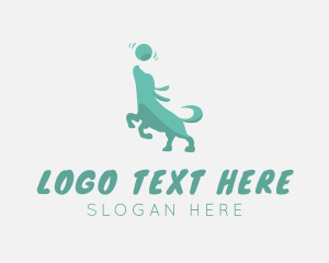 Playing Pet Dog Logo