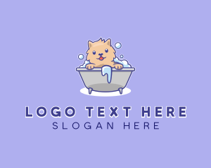 Grooming - Puppy Dog Bath logo design