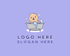 Dog - Puppy Dog Bath logo design