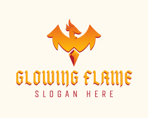 Mythological Phoenix Gem logo design