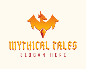 Mythological Phoenix Gem logo design