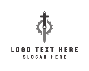 Pedal - Mechanical Gear Pedal logo design