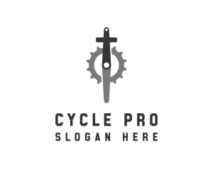 Cycling - Mechanical Gear Pedal logo design