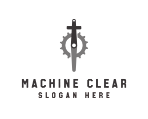 Mechanical Gear Pedal logo design