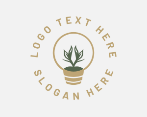 Foliage - Natural  Light Bulb logo design