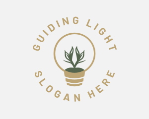 Natural  Light Bulb  logo design