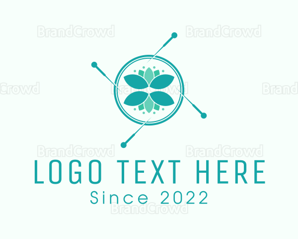 Wellness Needle Leaf Logo