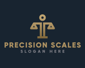 Scales - Justice Scales Man logo design