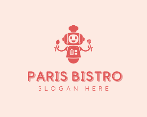 Cute Robot Chef Restaurant logo design