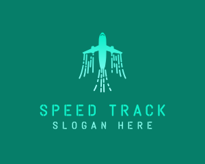 Airplane Wind Streak Logo