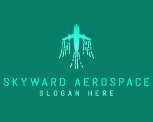 Aerospace - Airplane Wind Streak logo design