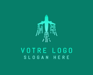 Aircraft - Airplane Wind Streak logo design