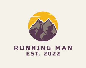 Camping - Sunset Mountain Travel logo design