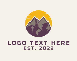 Tourist Spot - Sunset Mountain Travel logo design